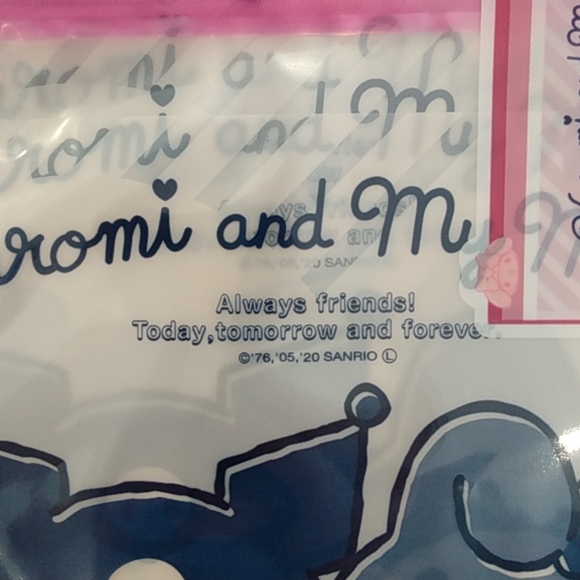 Sanrio Kuromi My Melody Slider Zip Bag 3 Pack Accessories Make up Bag - Picture 7 of 9